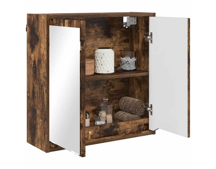 Sonata H Шкаф с огледало за баня с рафт Димян дъб 60 x 20 x 60 cm