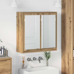 Sonata H Шкаф с огледало за баня Дъб 60 x 20 x 60 cm Инженерно дърво - Шкафове за баня