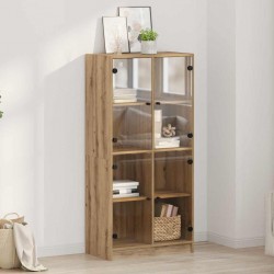 Sonata H Висок шкаф Дъб 68 x 37 x 142 см Инженерно дърво - Шкафове, Витрини, Модулни секции