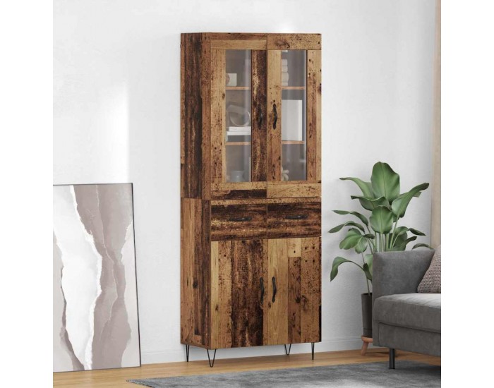 Sonata H Висок шкаф Старо дърво 69,5 x 34 x 180 см Инженерно дърво