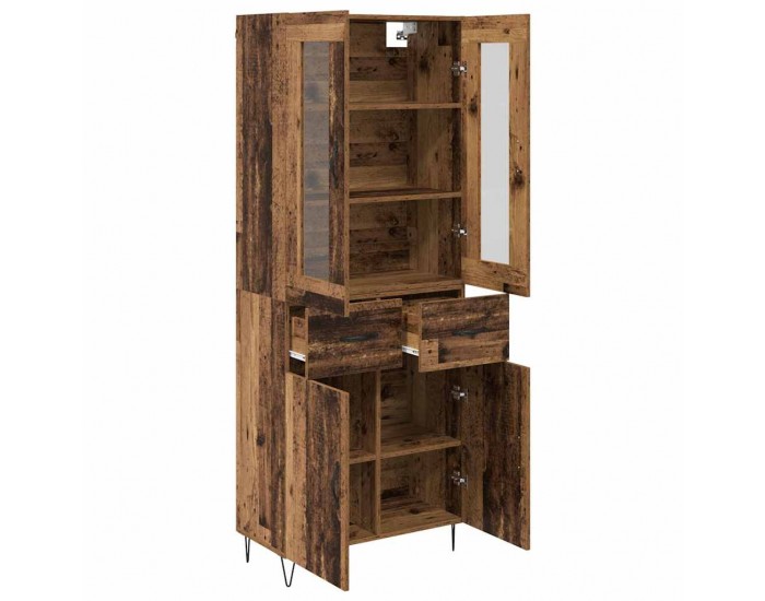 Sonata H Висок шкаф Старо дърво 69,5 x 34 x 180 см Инженерно дърво