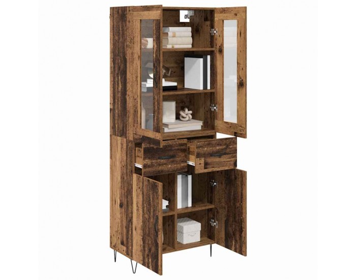 Sonata H Висок шкаф Старо дърво 69,5 x 34 x 180 см Инженерно дърво