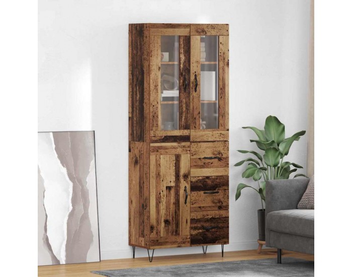Sonata H Висок шкаф Старо дърво 69,5 x 34 x 180 см Инженерно дърво