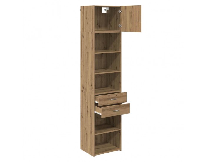 Sonata H Висок шкаф с чекмедже Дъб 50 x 42,5 x 225 см Инженерно дърво