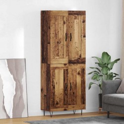 Sonata H Висок шкаф Старо дърво 69,5 x 34 x 180 см Инженерно дърво - Дневна