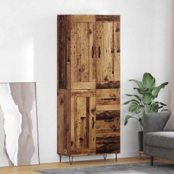 Sonata H Висок шкаф Старо дърво 69,5 x 34 x 180 см Инженерно дърво - Дневна
