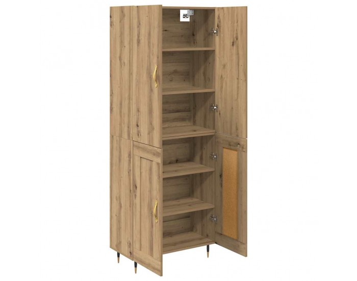 Sonata H Висок шкаф Дъб 69,5 x 34 x 180 см Инженерно дърво