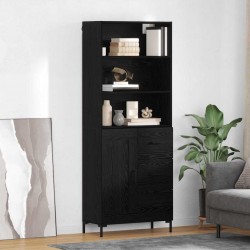 Sonata H Висок шкаф Монтиране на стена 2 pcs Черния дъб Инженерно дърво - Дневна