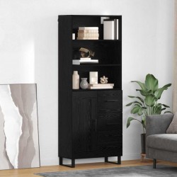 Sonata H Висок шкаф Монтиране на стена 2 pcs Черния дъб Инженерно дърво - Дневна