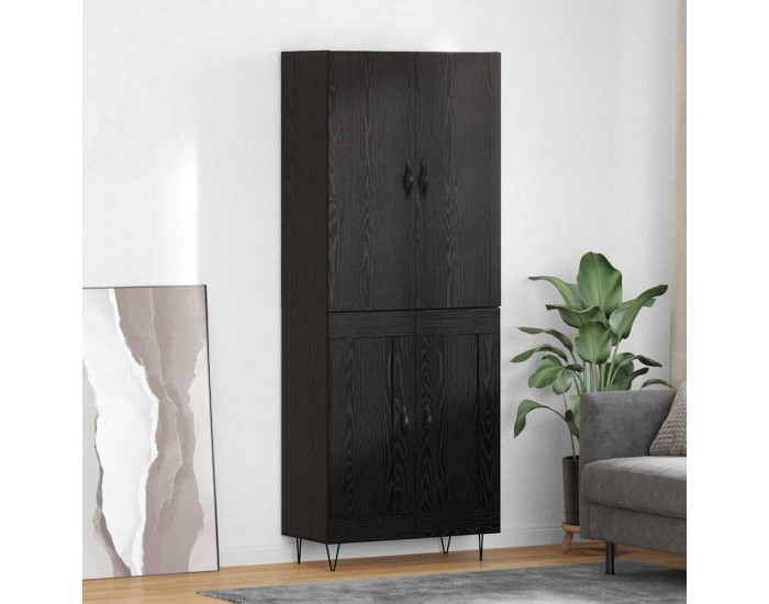 Sonata H Висок шкаф 2 pcs Черния дъб Инженерна дървесина и стъкло