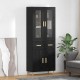 Sonata H Висок шкаф Монтиране на стена 2 pcs Черния дъб Инженерно дърво