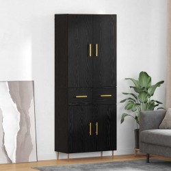Sonata H Висок шкаф Черния дъб 69,5 x 34 x 180 см Инженерно дърво - Шкафове, Витрини, Модулни секции