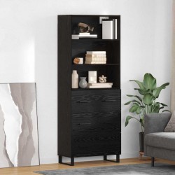 Sonata H Висок шкаф Монтиране на стена 2 pcs Черния дъб Инженерно дърво - Дневна