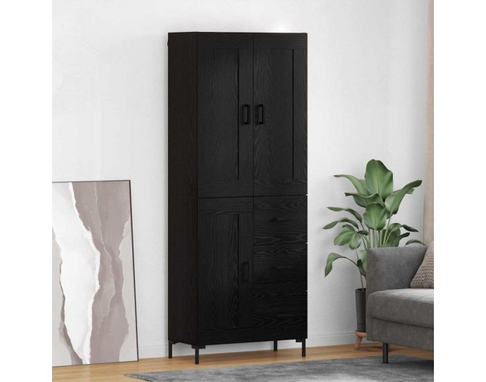 Sonata H Висок шкаф Черния дъб 69,5 x 34 x 180 см Инженерно дърво
