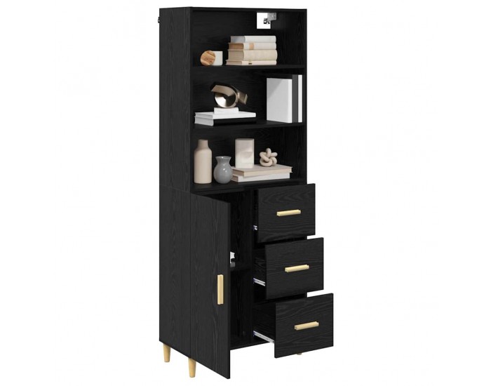 Sonata H Висок шкаф 2 pcs Черния дъб 69,5 x 34 x 180 см Инженерно дърво