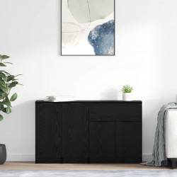 Sonata H Скейдбордове 3 pcs Черен дъб 69,5 x 34 x 180 см Инженерно дърво - Шкафове, Витрини, Модулни секции
