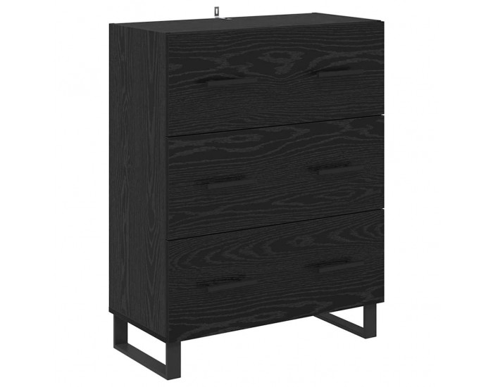 Sonata H Висок шкаф Монтиране на стена 2 pcs Черния дъб Инженерно дърво