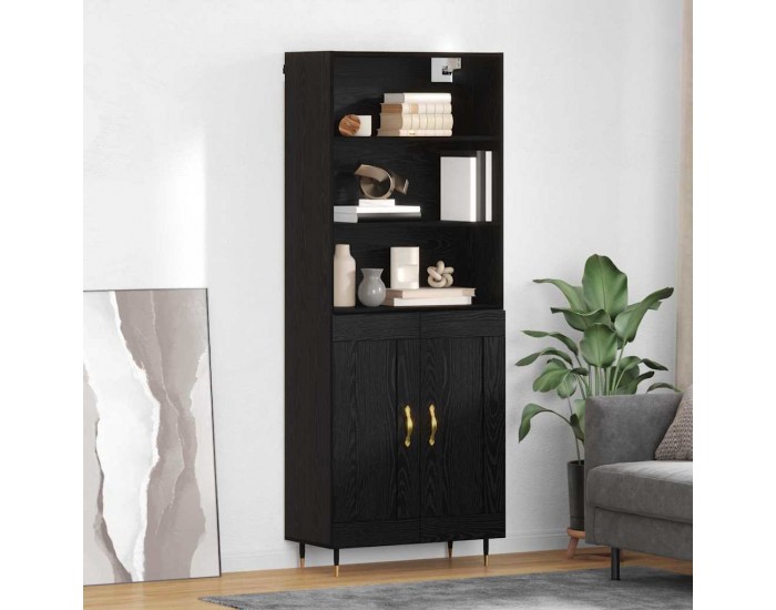 Sonata H Висок шкаф 2 pcs Черен дъб 69,5 x 34 x 180 см Инженерно дърво