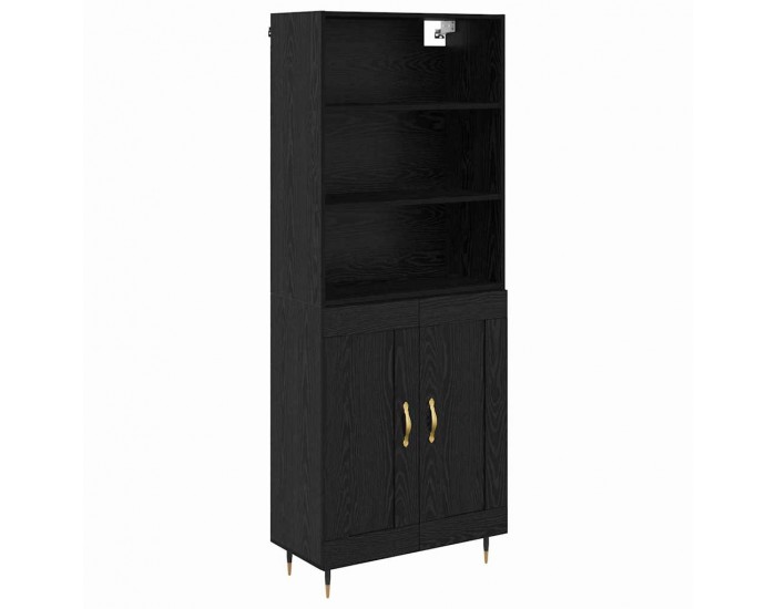 Sonata H Висок шкаф 2 pcs Черен дъб 69,5 x 34 x 180 см Инженерно дърво