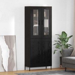 Sonata H Висок шкаф Черния дъб 69,5 x 34 x 180 см Инженерно дърво - Дневна