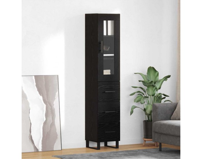 Sonata H Висок шкаф Черния дъб 69,5 x 34 x 180 см Инженерно дърво
