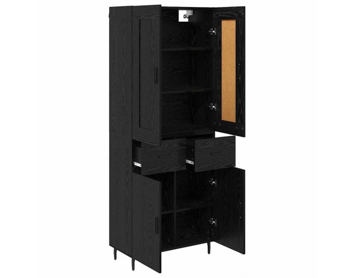 Sonata H Висок шкаф 2 pcs Черния дъб 69,5 x 34 x 180 см Инженерно дърво