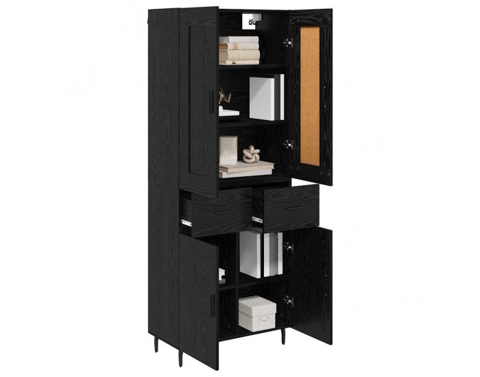 Sonata H Висок шкаф 2 pcs Черния дъб 69,5 x 34 x 180 см Инженерно дърво