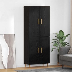 Sonata H Висок шкаф Черния дъб 69,5 x 34 x 180 см Инженерно дърво - Дневна