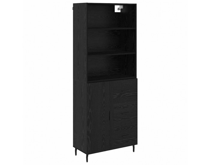 Sonata H Висок шкаф 2 pcs Черния дъб Инженерна дървесина и стъкло