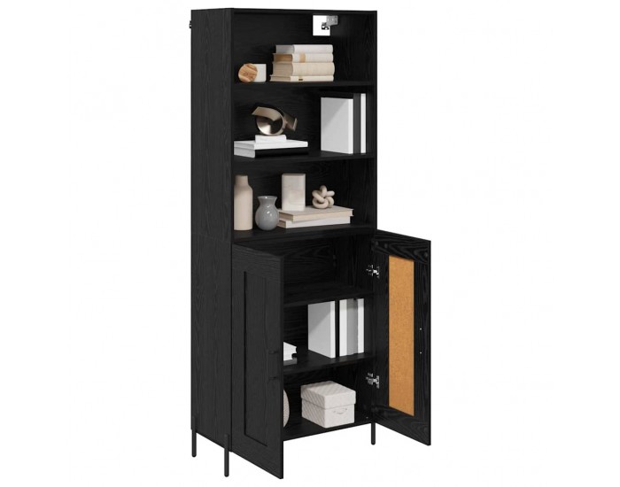 Sonata H Висок шкаф 2 pcs Черен дъб 69,5 x 34 x 180 см Инженерно дърво