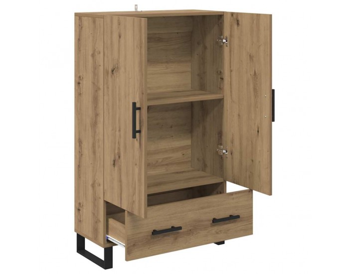 Sonata H Висок шкаф с чекмедже Дъб 69,5 x 30 x 115 см Инженерно дърво