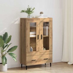 Sonata H Висок шкаф с чекмедже Дъб 69,5 x 31 x 115 см Инженерно дърво - Шкафове, Витрини, Модулни секции