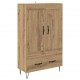 Sonata H Висок шкаф с чекмедже Дъб 69,5 x 31 x 115 см Инженерно дърво