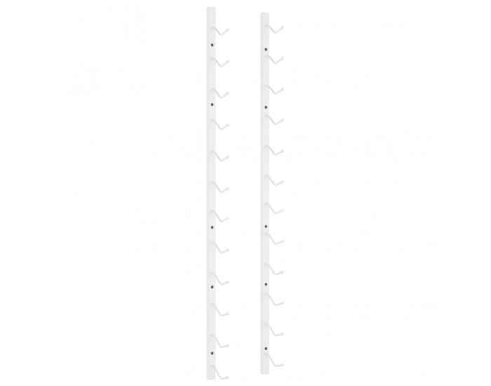 Sonata H Стойка за вино за 12 бутилки, стенен монтаж, бяла, желязо