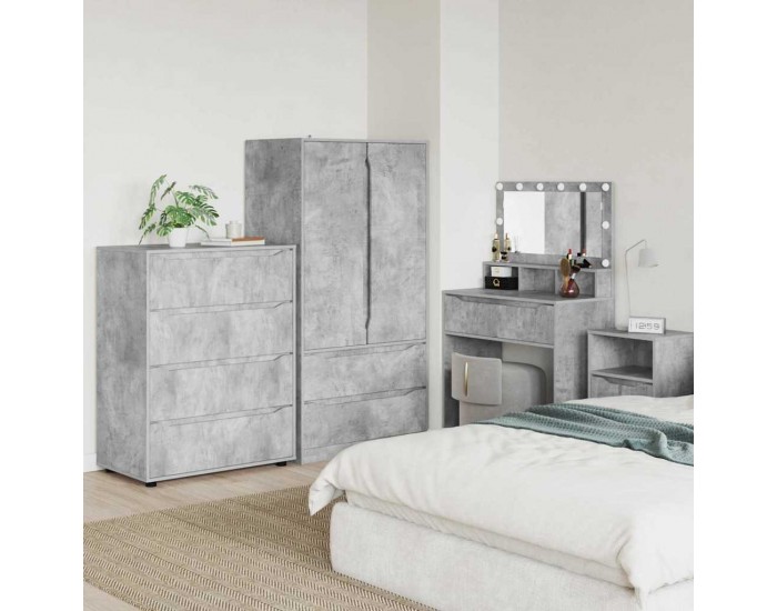 Sonata H Шкафове за съхранение 2 pcs Циментено сиво 80 x 48 x 105 см