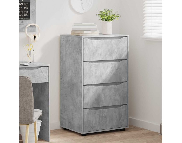 Sonata H Шкафове за съхранение 2 pcs Циментено сиво 60 x 48 x 105 см