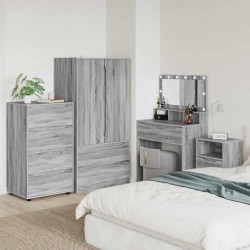 Sonata H Шкафове за съхранение 2 pcs Сив Сонома 60 x 48 x 105 см - Гардероби