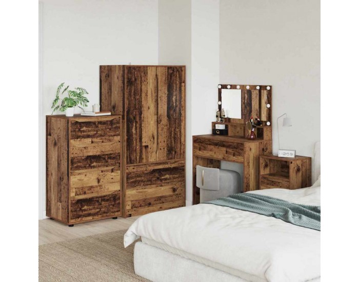 Sonata H Шкафове за съхранение 2 pcs Старо дърво 60 x 48 x 105 см