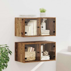 Sonata H Стенни шкафове 2 pcs Старо дърво 68 x 37 x 35 см - Гардероби