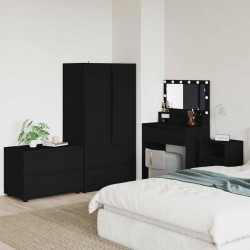 Sonata H Шкаф за съхранение Черно 80 x 48 x 57 см Инженерно дърво - Гардероби