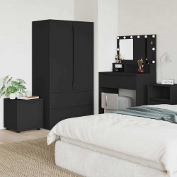 Sonata H Шкаф за баня Черно 40,5 x 40 x 44 см Инженерно дърво - Гардероби