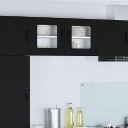 Sonata H Горен кухненски шкаф с рафт с врата 2 pcs Черно 40 x 31 x 40 см - Модулни кухни