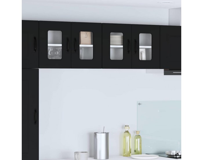 Sonata H Горен кухненски шкаф Черно 60 x 31 x 40 см Инженерно дърво