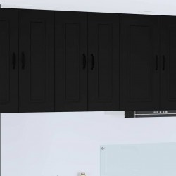 Sonata H Горен кухненски шкаф с рафт с врата 2 pcs Черно 30 x 31 x 80 см - Модулни кухни