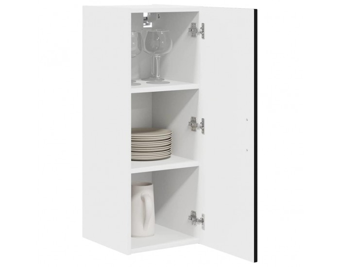 Sonata H Горен кухненски шкаф с рафт с врата 2 pcs Черно 30 x 31 x 80 см