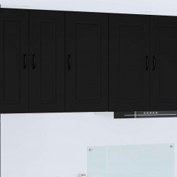 Sonata H Горен кухненски шкаф Черно 40 x 31 x 80 см Инженерно дърво - Модулни кухни