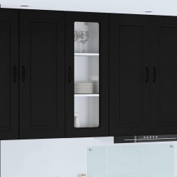 Sonata H Горен кухненски шкаф Черно 40 x 31 x 100 см Инженерно дърво - Модулни кухни