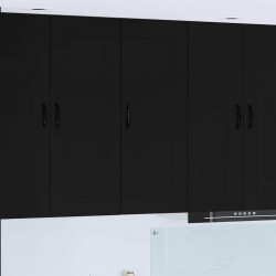 Sonata H Горен кухненски шкаф Черно 40 x 31 x 100 см Инженерно дърво - Модулни кухни