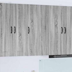 Sonata H Горен кухненски шкаф с рафт с врата Сив Сонома 50 x 31 x 100 см - Модулни кухни