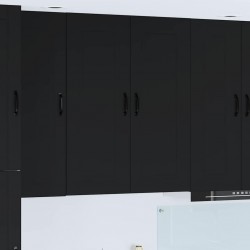 Sonata H Горен кухненски шкаф Черно 80 x 31 x 100 см Инженерно дърво - Модулни кухни